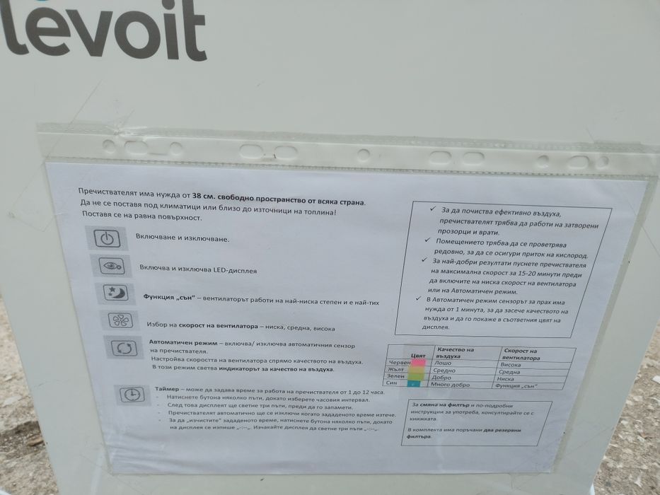 Пречиствател на въздух Levoit