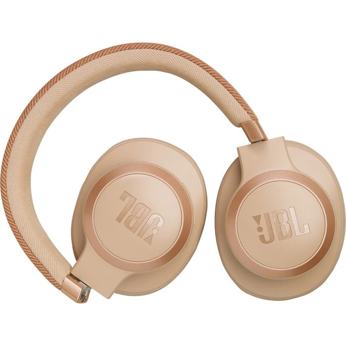 Casti JBL Live 770NC, Over-ear, Noise Cancelling, Crem, Sigilate!