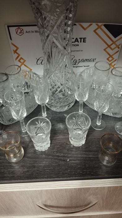 Советская посуда, хрусталь, фарфоровый набор