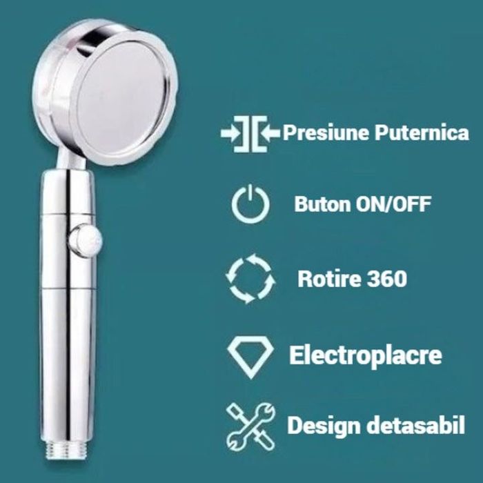 Cap de dus nou rotativ la 360
