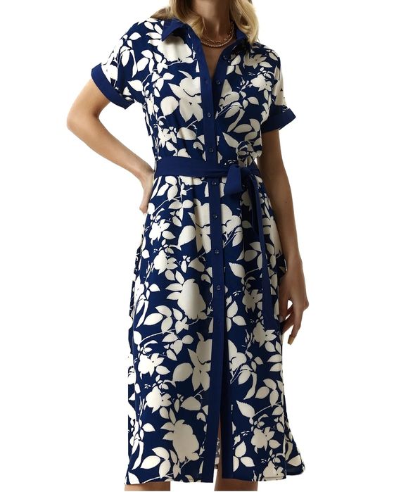 NOUA Rochita bleumarin, mar 38, cordon talie