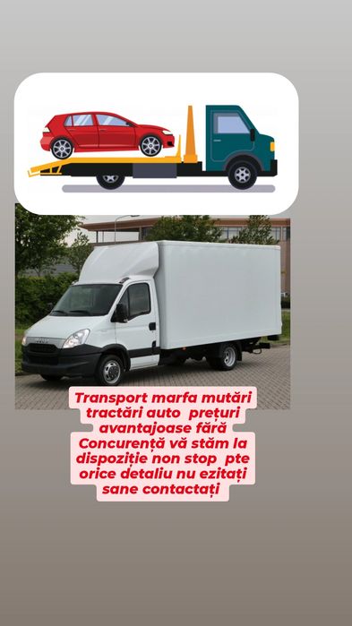 •Servicii Transport Mobila Marfa Bagaje• tractari auto 
•Va stam la di