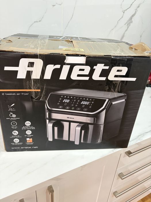 Friteuză cu aer cald Ariete Dual Metal 4625/00, 9L, Nouă