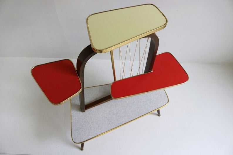 Винтидж етажерка/поставка за цветя – дизайн от 50-те