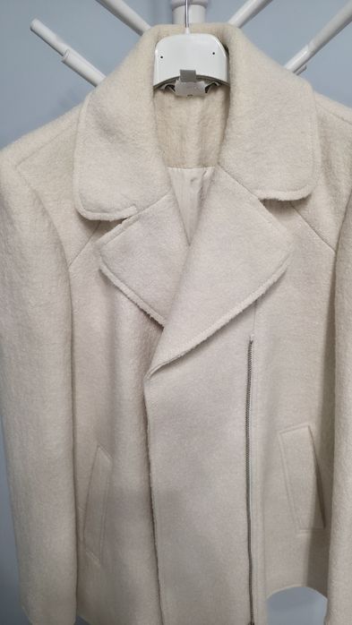 Sacou Zara Trafaluc lana, crem/bej deschis, marimea S