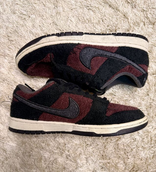 Nike Dunk Low Fleece Burgundy Crush size 40