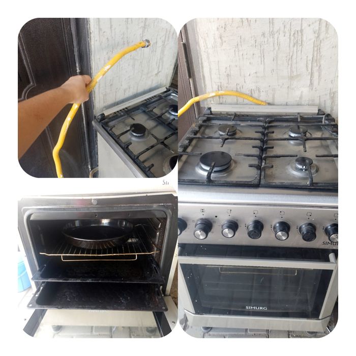 Газ плита в рабочем состоянии