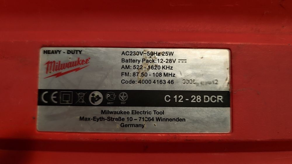 Radio șantier Milwaukee C12-28 DCR
