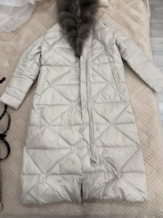 Зимний длинный пуховик