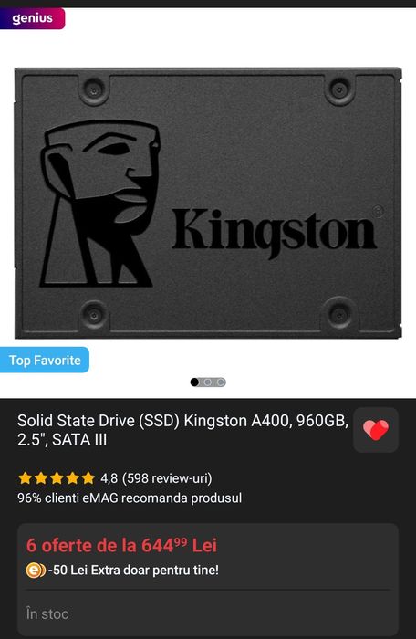 Ssd kingston a400
