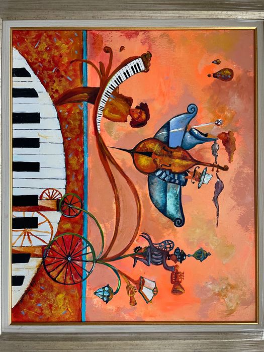 Картина акрил, с рамка, автор Вили Николов, 50/70 см