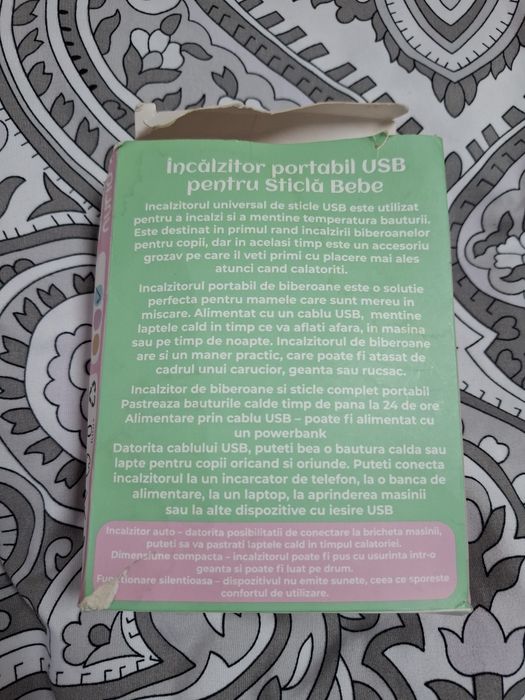 Incalzitor Portabil USB pentru Sticla Bebe