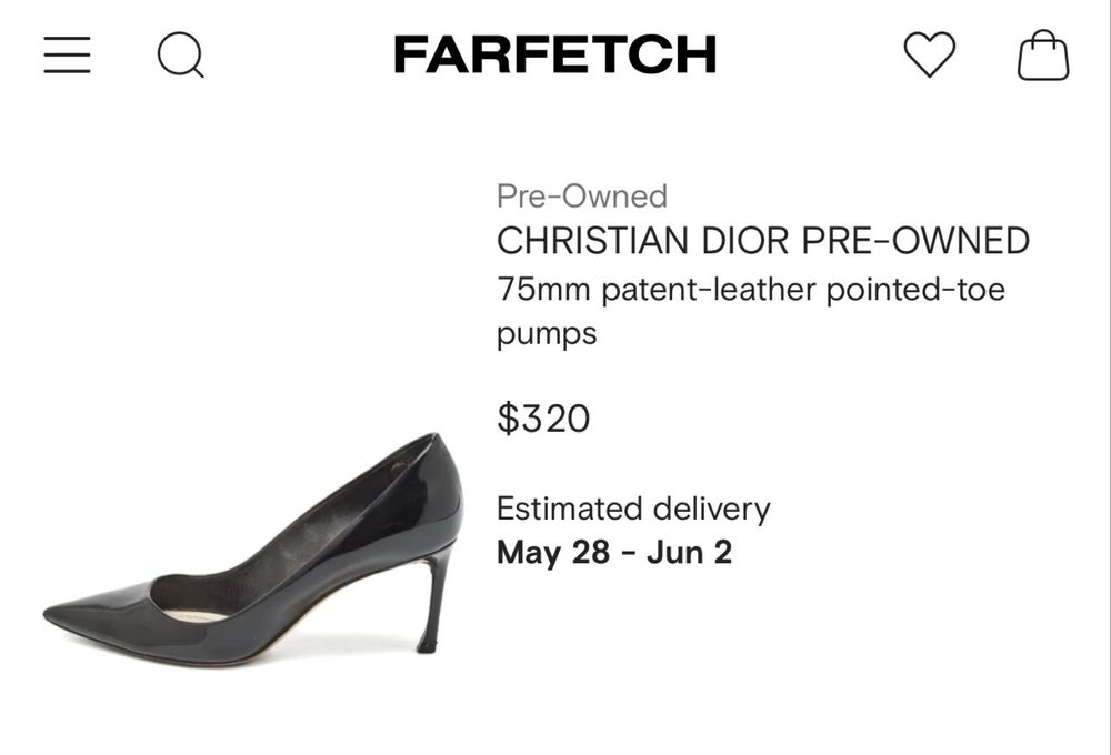 CHRISTIAN DIOR Оригинални Обувки  PRE-OWNED 75mm patent-leather pointed-toe