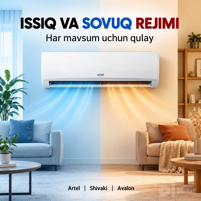 Konditsionerlar Artel, Shivaki, Avalon — kafolat bilan