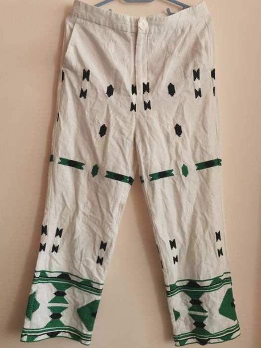 Pantaloni Zara in și vâscoză, mărimea M