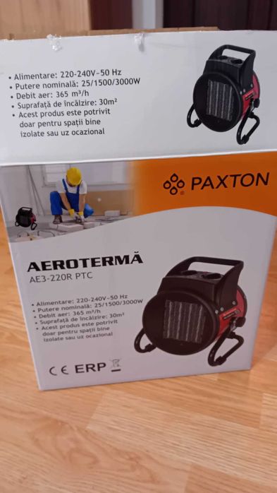 eroterma aer cald/rece, electrica, Paxton AE3-220R PTC, 2 trepte, 3 kW