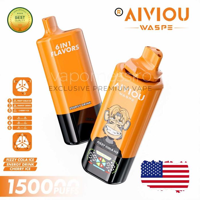 Promo !Vape Waspe 150.000 puffuri 6in 1 Hexagon !