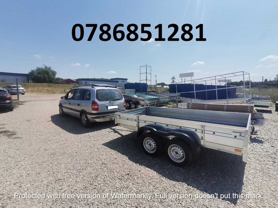 Remorca Auto Dublu Ax 750 Kg Mono Ax Cu Prelata Apicola