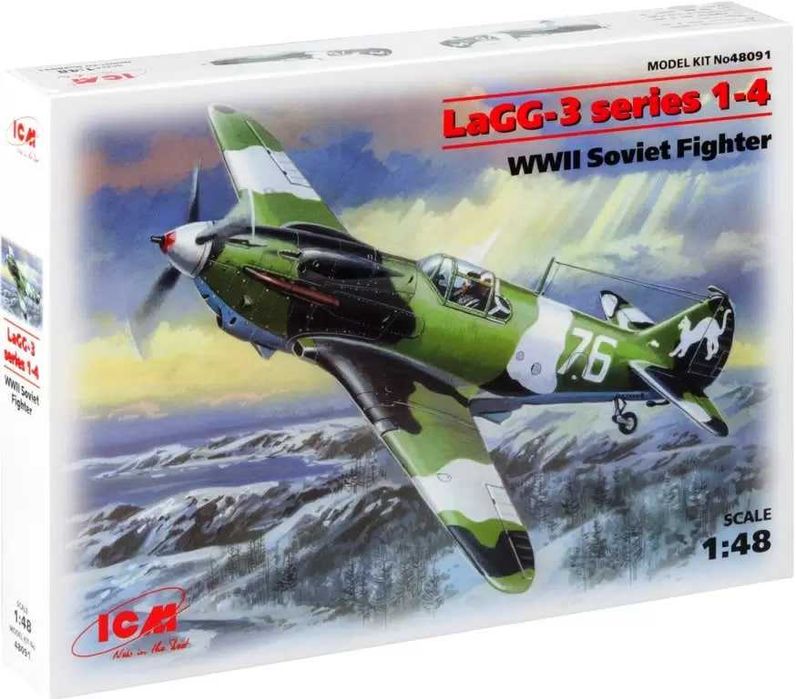 Сборная модель самолета ЛаГГ-3 1-й серии (ICM, 1:48)