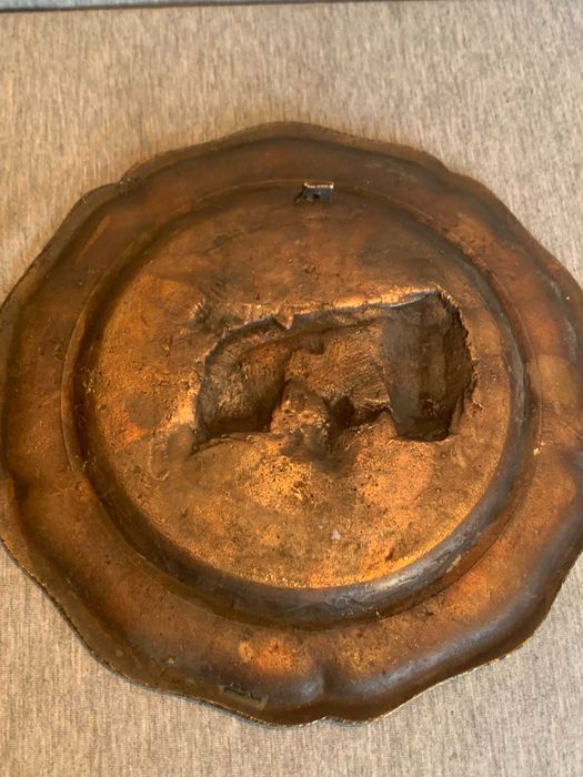 старо бронзово пано за стена трактор FORD