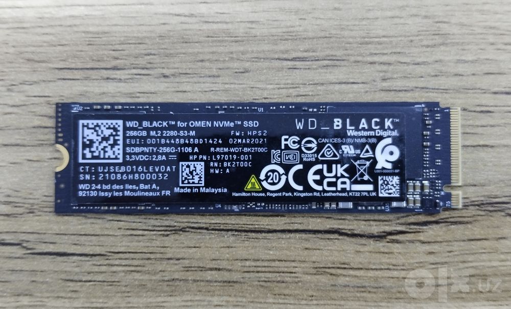 Ssd Nvme 256gb WD
