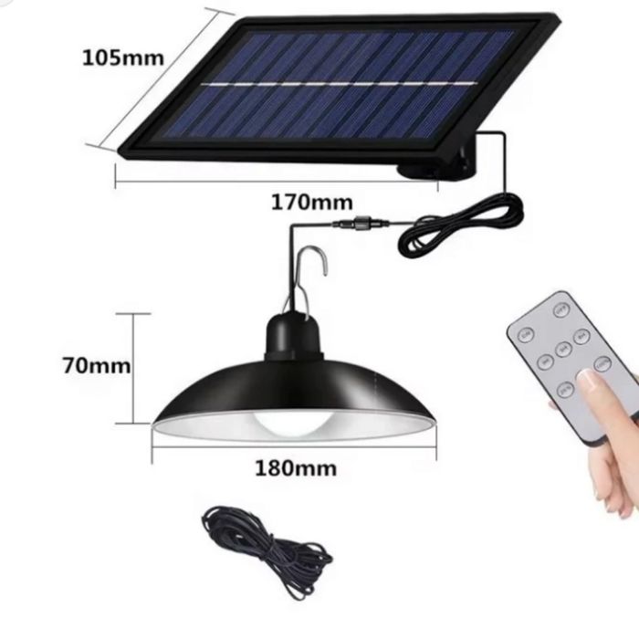 Двойни соларни LED висящи лампи с дистанционно управление