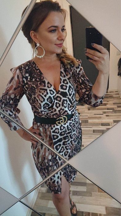 rochita si palton subtire, outfit elegant Dama, marimea XS / S