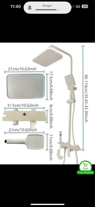 Shower set new, just open box