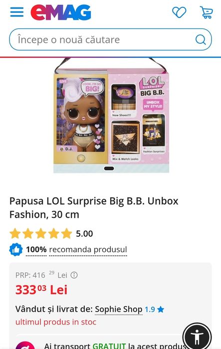 Set papusa Big de la Lol