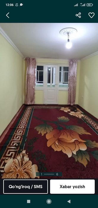 Kvartira sotiladi kayum murtazayevda 2 xona 4 etajlik dom ESKI dom