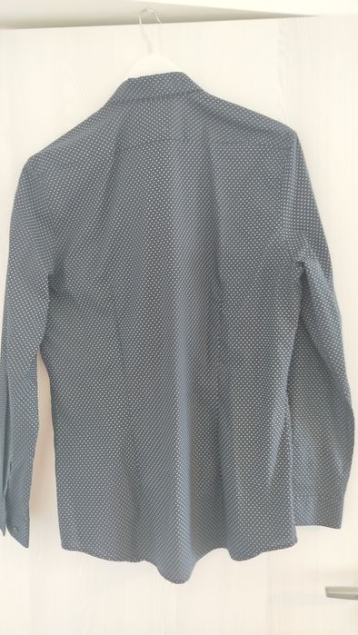 Camasa barbat h&m, S, neagra cu picatele