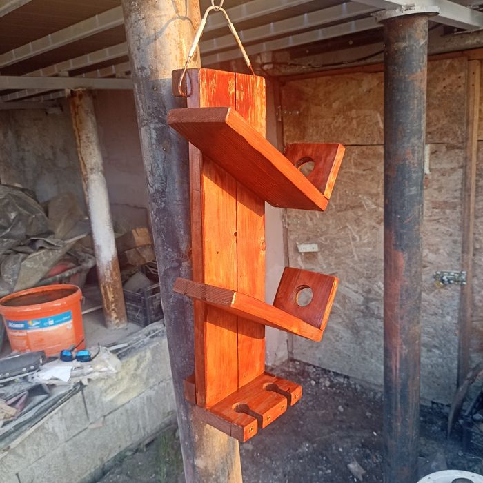 Suport sticle vin rustic artizanal