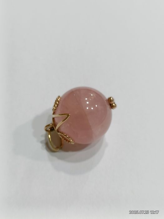 Vind pandantiv din aur 14kt cu quartz roz