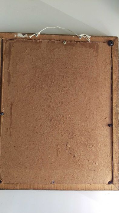 Картина, рисувана върху кожата, 1970-1980 + рамка