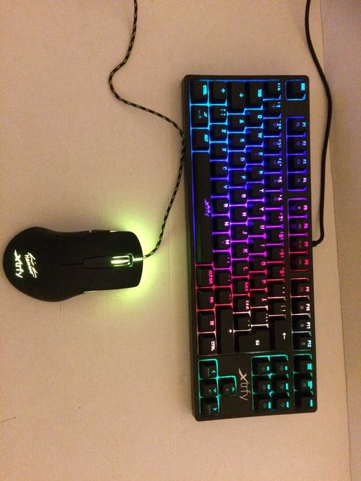 XTRFY-gaming:tastatura mecanica K4 TKL RGB+mouse M3 HeatoN Edition
