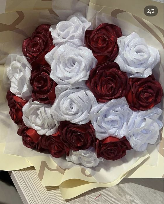 Букеты из атлысных лент