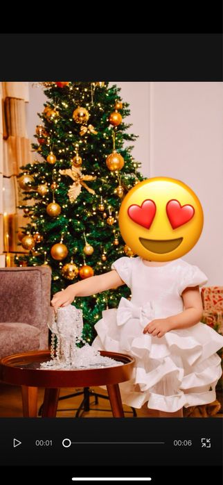 Белое пышное платье