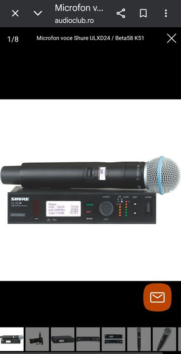 2 Microfon Shure ulxd24E Beta 58 k51  Nou cu garanție si factura  si Qlxd24  Beta 58 k51