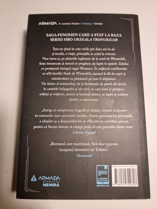 Cântec de gheaţă și foc (Game of Thrones) pachet integral