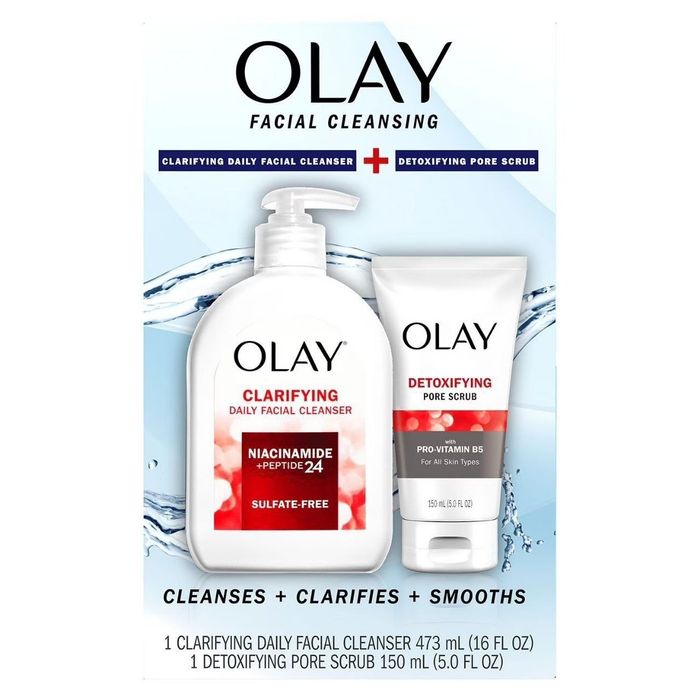 Очищающее средство 473мл и скраб 143мл  Olay Clarifying Daily Facial C