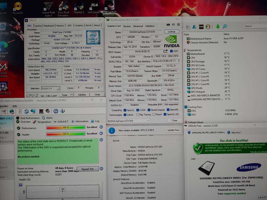 PC Unitate GAMING i7 6700K 4.2Ghz/GTX970 4GB GDDR5/16GB DDR4/SSD/GTA V