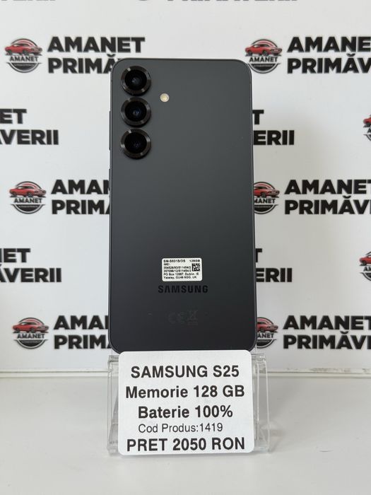 Samsung S25 128 GB Baterie 100%