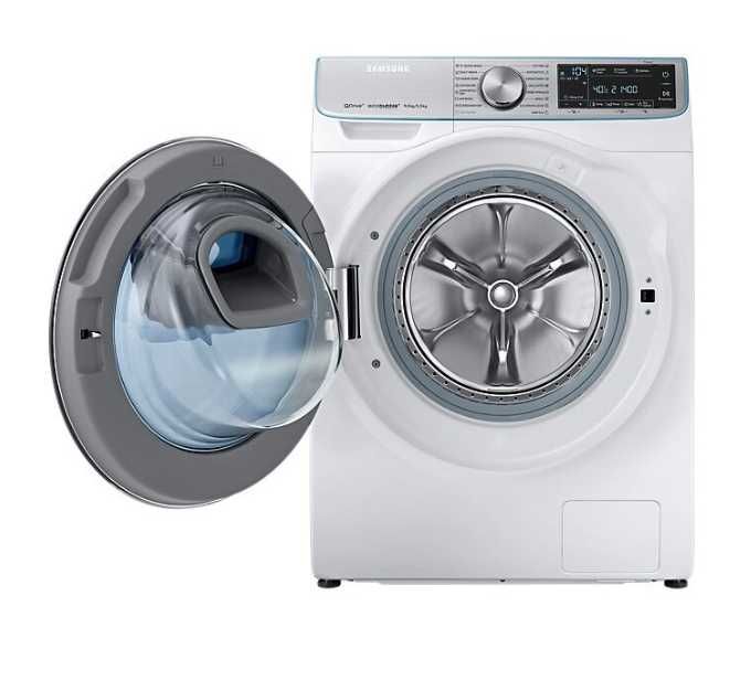 Пералня със сушилня Samsung WD90N740NOA/LE 9 кг пране 5 кг сушене 1400 об/мин, QuickDrive, Eco Bubble, AddWash, Клас A, Бяла