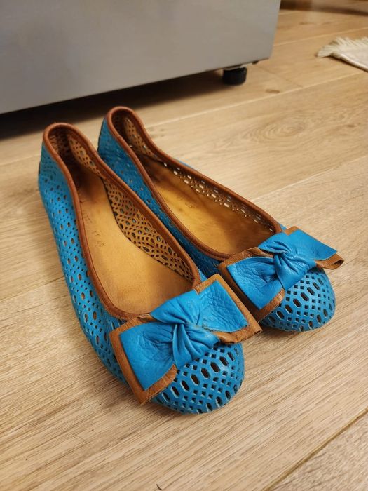 Балетки бирюзовые