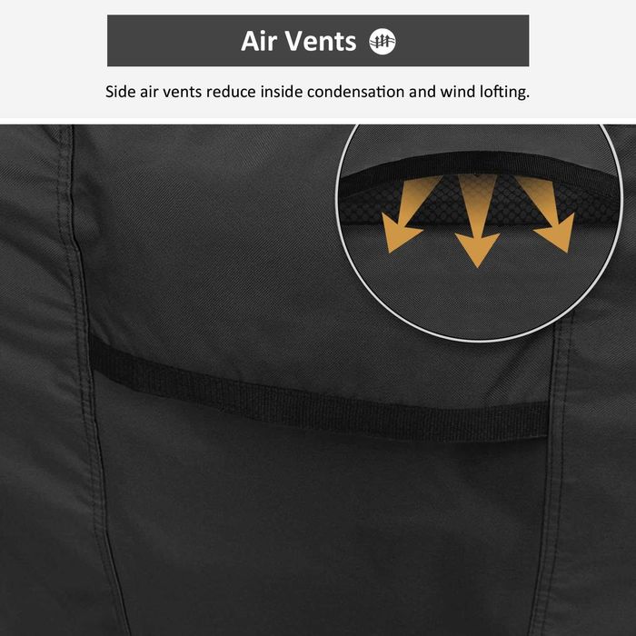 НОВ! Водоустойчив калъф за градински мебели 170x94x74 см – 420D, черен