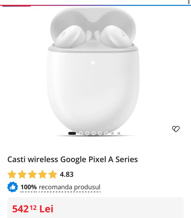 Casti wireless Google Pixel A Series, sigilate, transport inclus