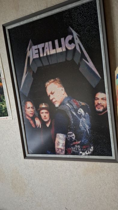 Уникален готов диамантен гоблен METALLICA в рамка – Голям размер 75х50