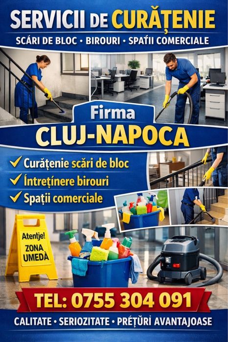 Servicii profesionale de curatenie - scari blocuri Cluj Napoca