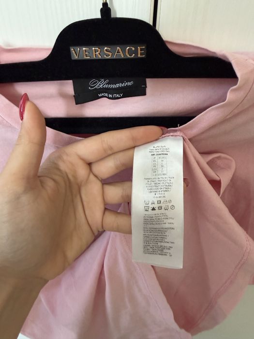 Лот Blumarine! Рокля с апликации, розова тениска, размер XS