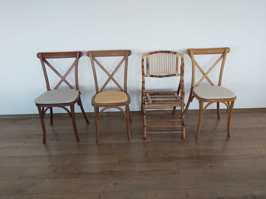 Scaune Pilgrim (scaun crossback) vintage lemn, HoReCa & evenimente